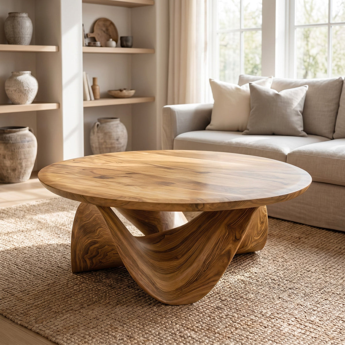 Sculptural Round Coffee Table
