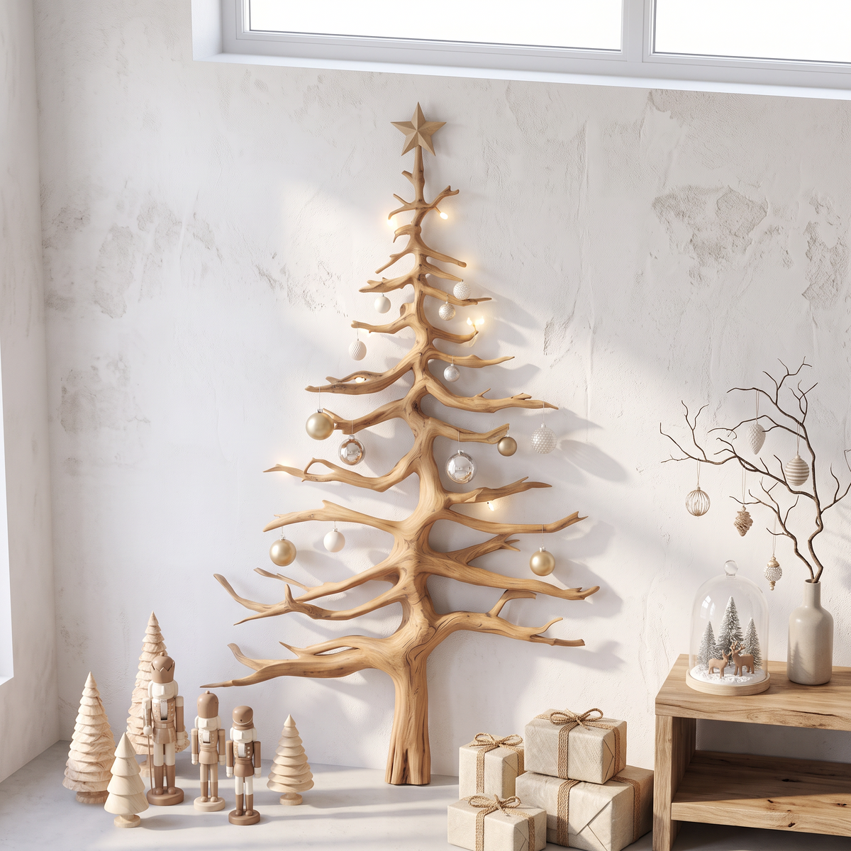 Rustic Christmas Tree Wall Decor Living Room