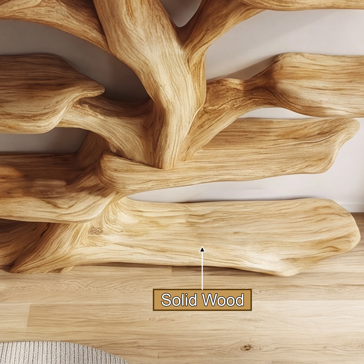 Arborelle Sculpted Solid Wood Tree Bookshelf
