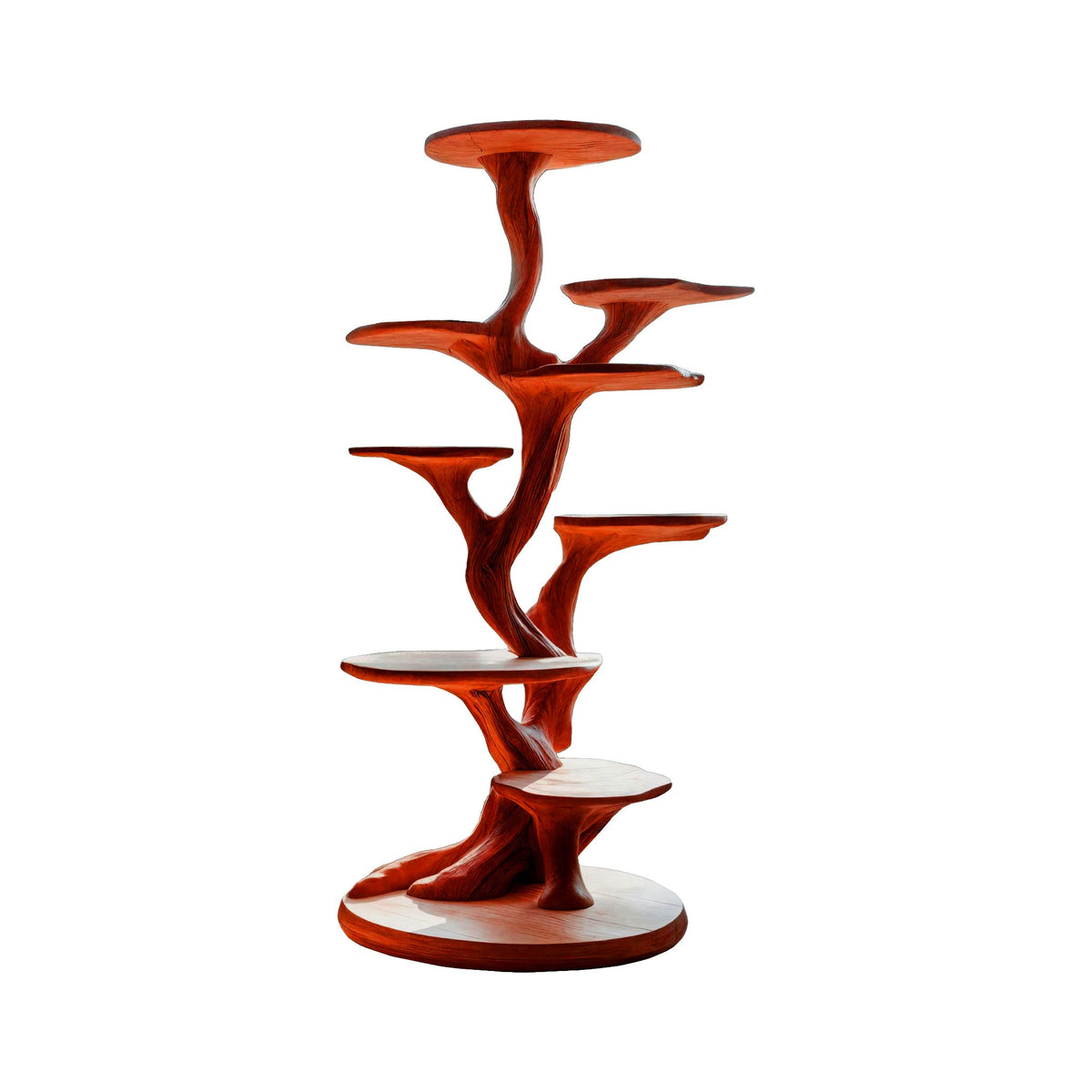Silvae Sculpted Solid Wood Tree-Inspired Cat Tree Shelf