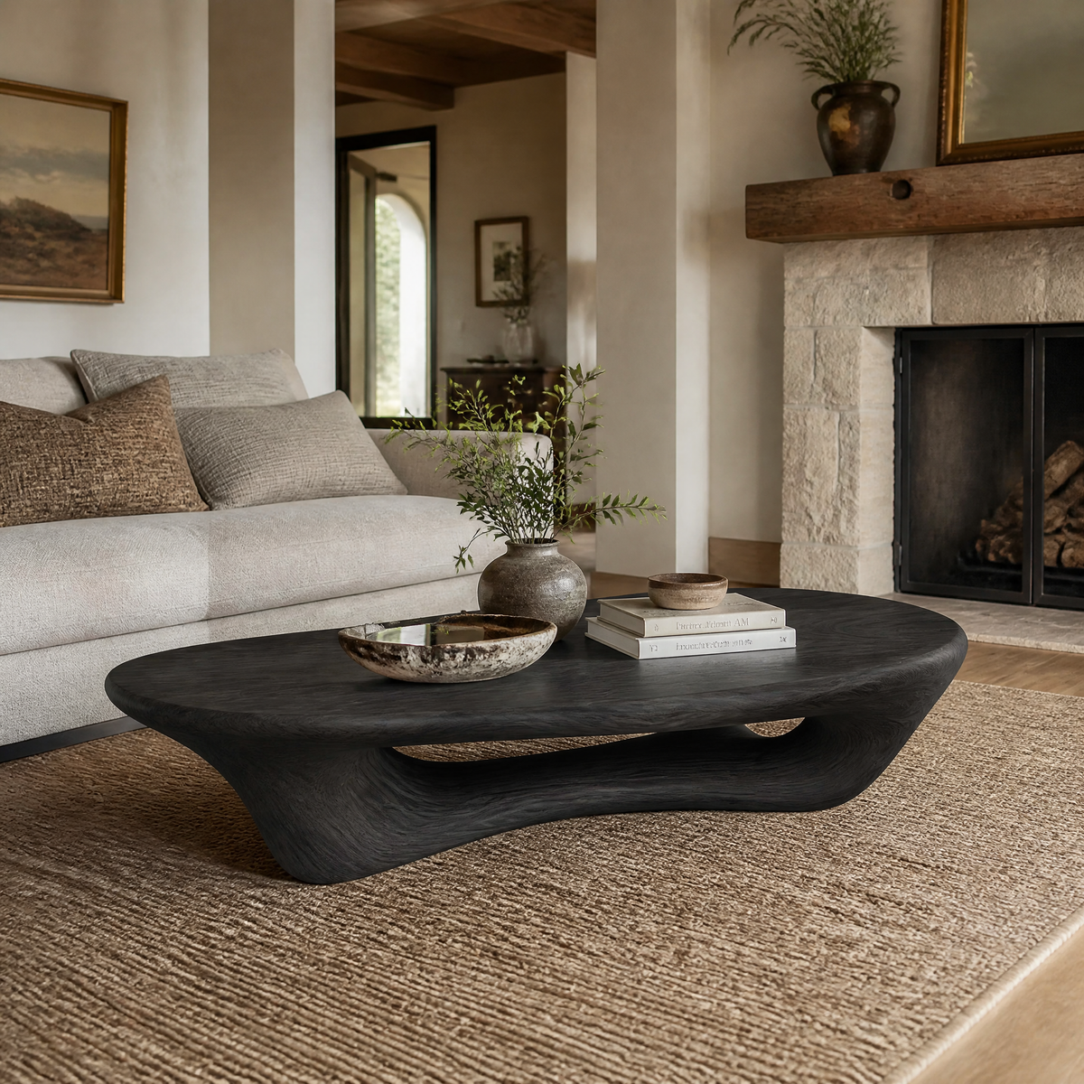 Valthera Sculpted Solid Wood Coffee Table SPA235732