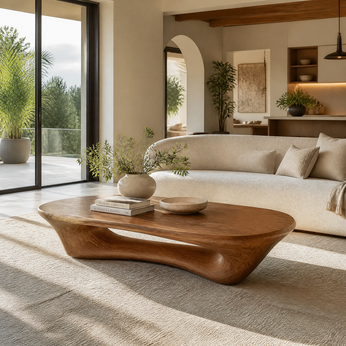 Valthera Sculpted Solid Wood Coffee Table SPA235732