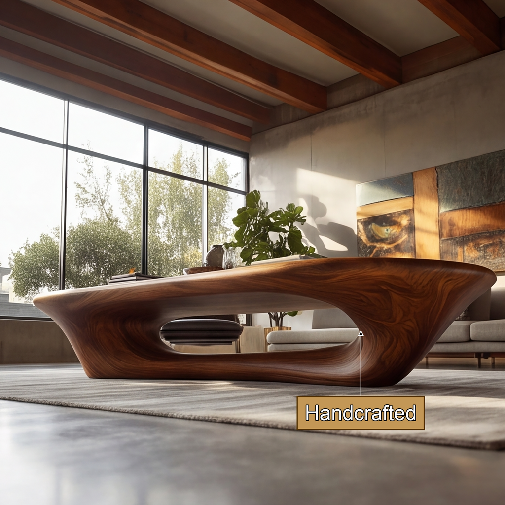 Valthera Sculpted Solid Wood Coffee Table SPA235732